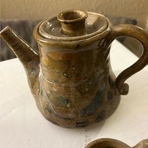 Artisan Ceramic Teapot - Earthy Tones
